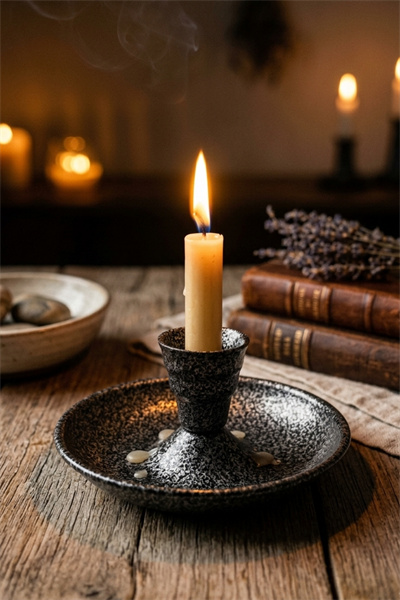 Kulpsuz Metal Nostalji Mumluk & El Şamdanı Kendinden Iğneli Gümüş Turna2623-9