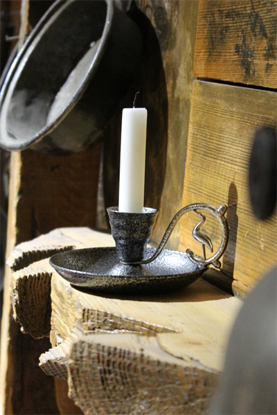 Metal Nostalji Mumluk & El Şamdanı Kendinden Iğneli Gümüş Turna2623-5