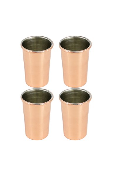Turna Copper One-shot Glass Straight 30 Ml Set of 4 Red Turna0484-41