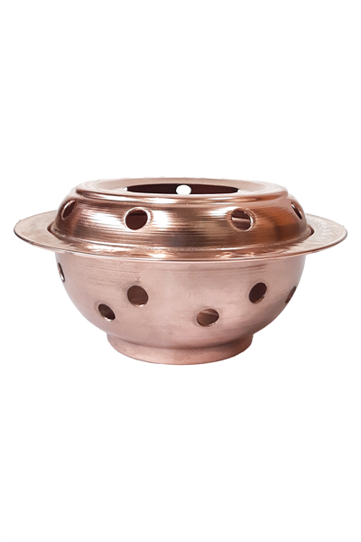 Turna Bakır Osmanlı Çaydanlık Isıtıcı 22 Cm Düz Kırmızı Turna4203-1