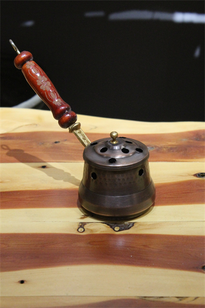 Turna Bakır Otantik Ritüel Gezdirme Tütsülük & Buhurdanlık Oksit