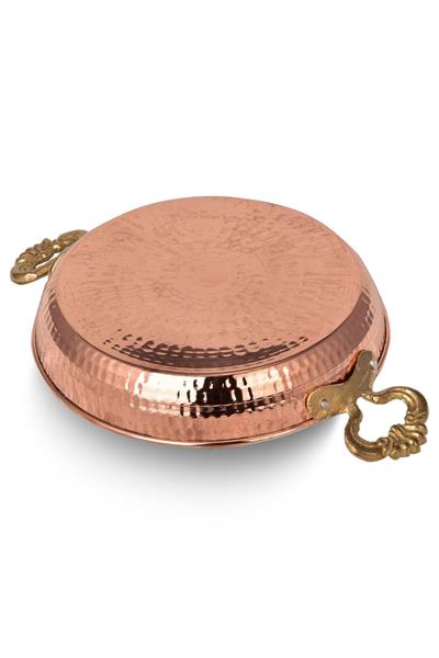 Turna Bakır Özel Seri İnce Acemli Tava 3lü Takım 1,2,3 No Makine Dövme Kırmızı Turna7616-1