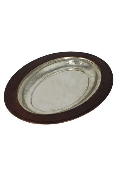 Turna Bakır Piyade İskender Kebap Kayık Sunum Tabağı 40 Cm El Dövme Oksit Turna4416-3