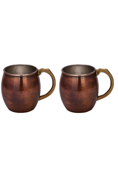 Turna Copper Riva Glass Straight 550 Ml Set of 2 Oxide Turna0500-23