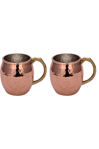 Turna Copper Riva Glass Hand Forged 550 Ml Set of 2 Red Turna0466-21