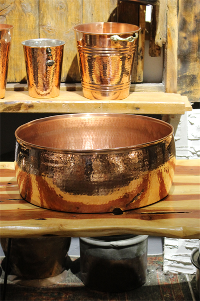 Turna Bakır Ayak Yıkama Leğeni 40 Cm Kırmızı Turna4060-1