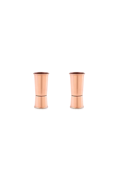 Turna Copper Shot Glass Straight 40 Ml Set of 2 Red Turna0473-21