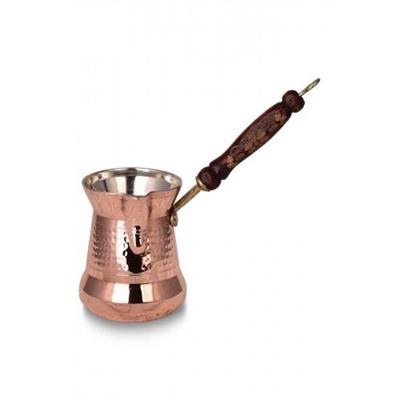 Turna Copper Sultan Coffee Pot No 1 Thin Wooden Handle 2 Cups Machine Forged Red Turna1236-1