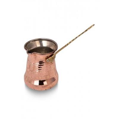 Turna Copper Sultan Coffee Pot No 1 Thin Brass Handle 2 Cups Machine Forged Red Turna1200-1