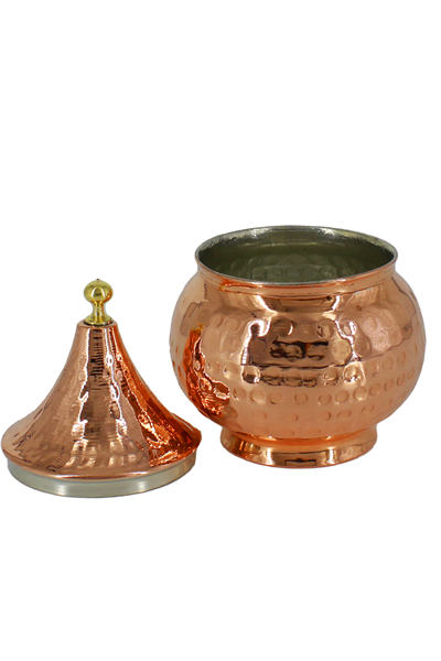 Crane Copper Tabbal Dome Spice Bowl Hand Forged Red Crane0013-1
