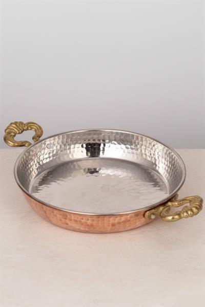 Turna Bakır Acemli Tava 3 No 18 Cm El Dövme Kırmızı Turna7583-1