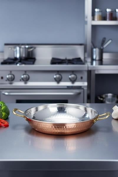 Turna Bakır Çelebi Tava 2 No 16 Cm El Dövme Kırmızı Turna7572-1