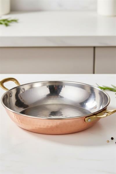 Turna Bakır Çelebi Tava 4 No 20 Cm El Dövme Kırmızı Turna7574-1