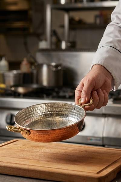 Turna Bakır Soylu Tava 4 No 20 Cm İnce Kırmızı Turna7605-1