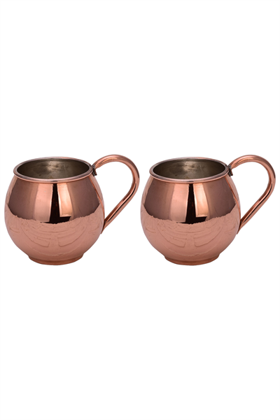 Turna Copper Terra Glass Plain 580 Ml Set of 2 Red Turna0453-21