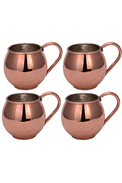 Turna Copper Terra Glass Straight 580 Ml Set of 4 Red Turna0453-41
