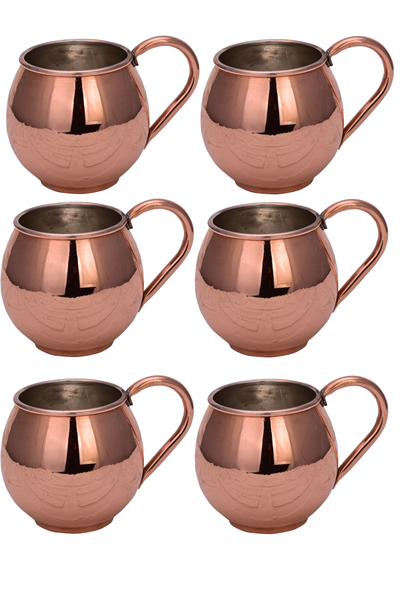 Turna Copper Terra Glass Straight 580 Ml Set of 6 Red Turna0453-61