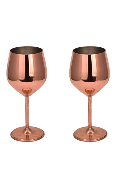 Turna Bakır Vine-gall Kadeh 500 Ml Düz 2li Takım Kırmızı Turna0495-21