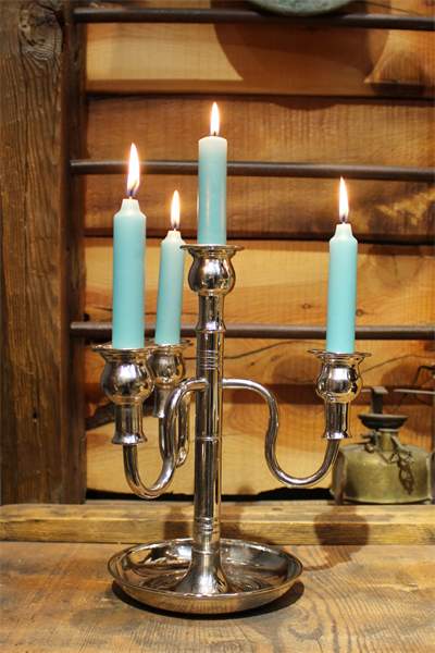 Turna Bakır Vintage 4lü Şamdan Nikel Turna2612-2