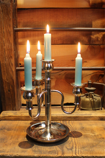 Turna Bakır Vintage 4lü Şamdan Nikel Turna2612-2