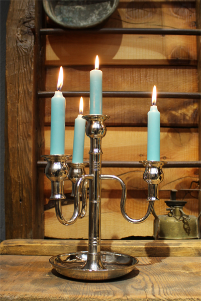 Turna Bakır Vintage 4lü Şamdan Nikel Turna2612-2