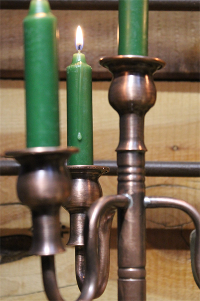 Turna Bakır Vintage 4lü Şamdan Oksit Mum Hediyeli Turna2612-3