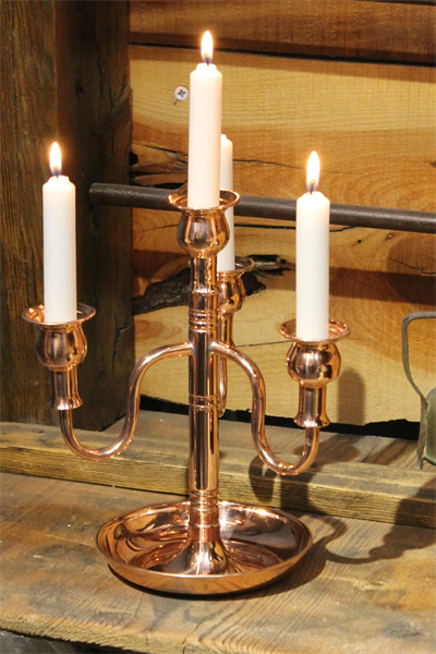 Turna Bakır Vintage Kırmızı 4lü Şamdan Turna2612-1