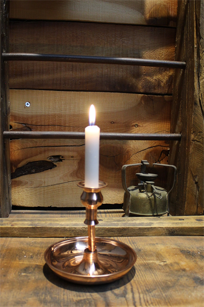 Turna Bakır Vintage Mumluk Düz Kırmızı Turna2610-1