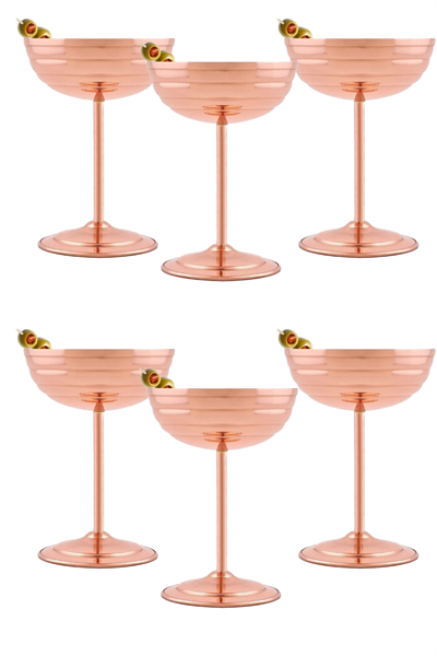 Turna Bakır Zo-martini Kadeh Düz 250 Ml 6lı Kırmızı Turna0483-61