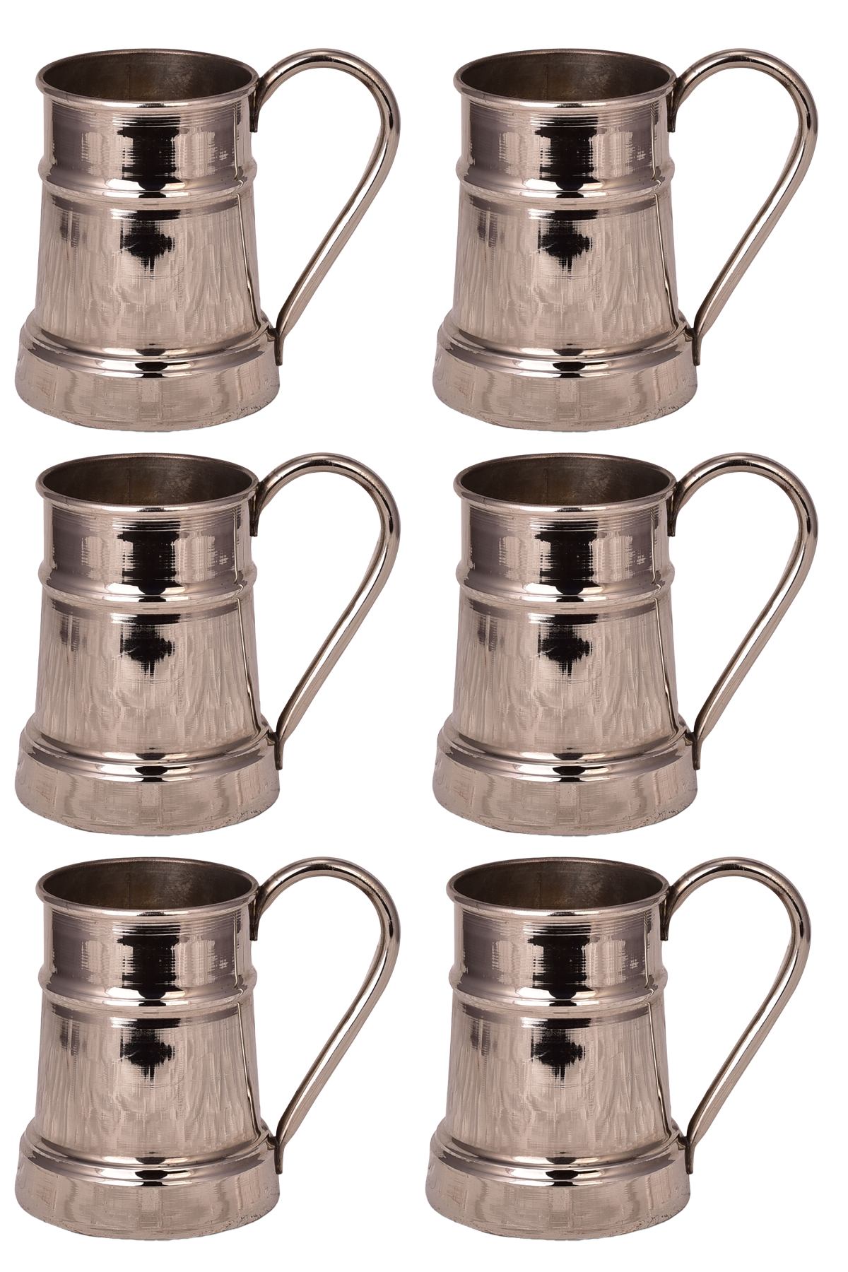 Turna Copper Debito Glass Straight 600 Ml Set of 6 Nickel Turna0455-62