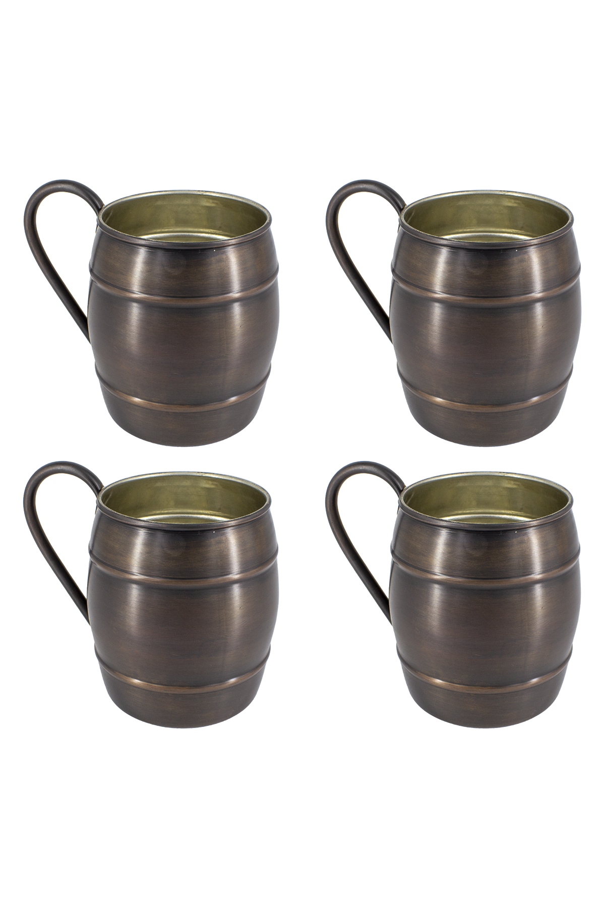Turna Copper Grande Glass 2 No Plain 1000 Ml Set of 4 Oxide Turna0464-43