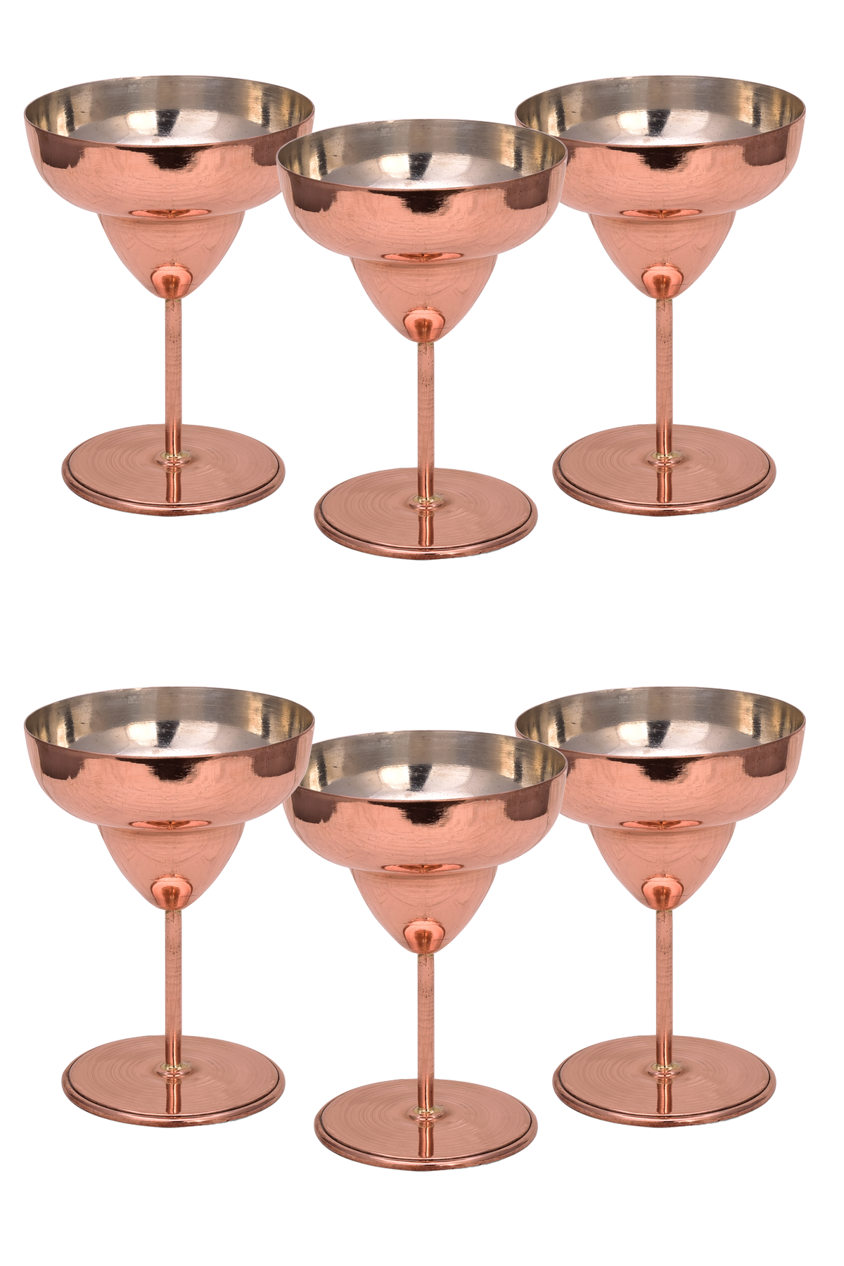 Turna Bakır Margarita Kadeh Düz 450 Ml 6lı Takım Kırmızı Turna0461-61
