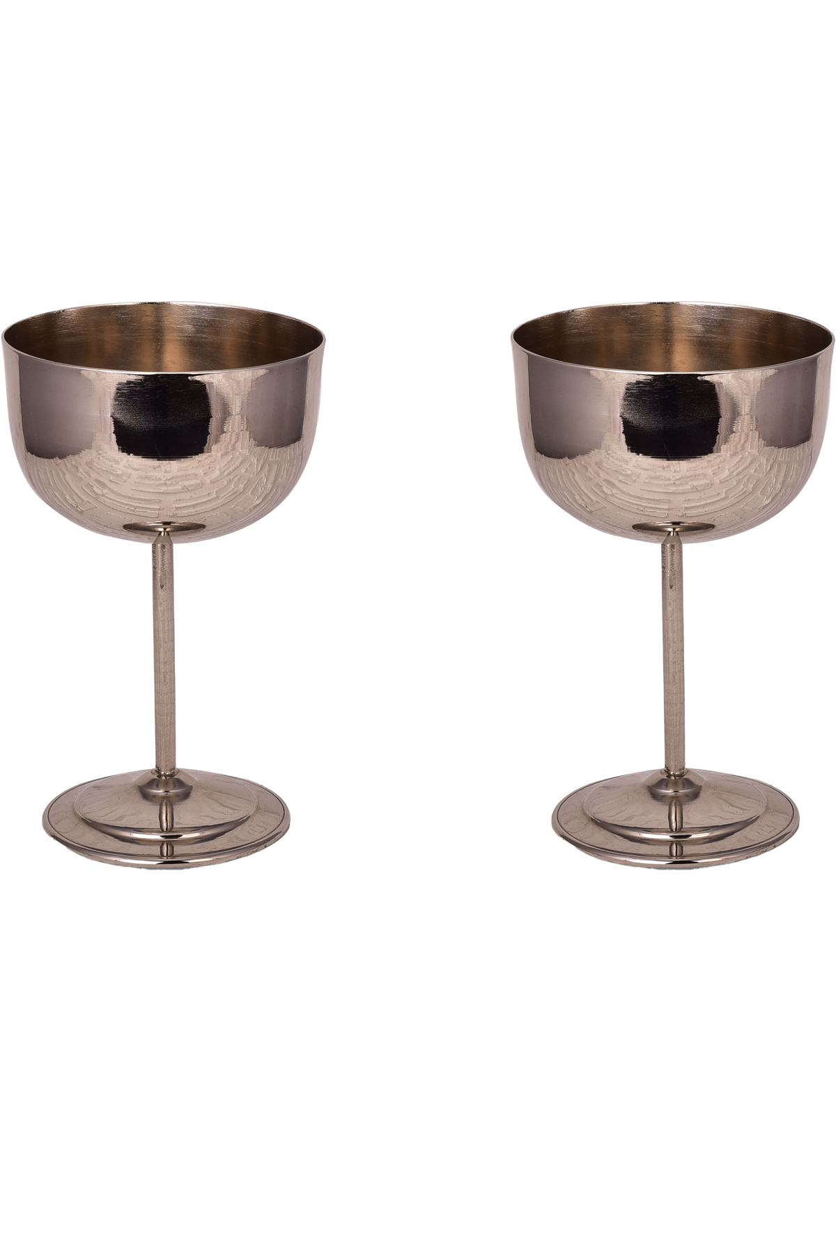 Turna Bakır Vino Kadeh 2 No Düz 400 Ml 2li Takım Nikel Turna0457-22