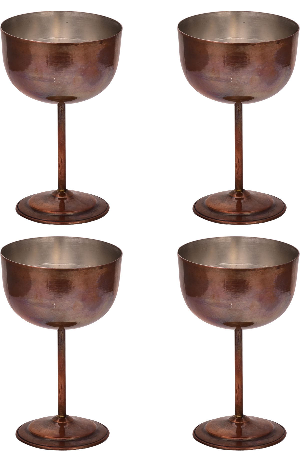 Turna Bakır Vino Kadeh 2 No Düz 400 Ml 4lü Takım Oksit Turna0457-43