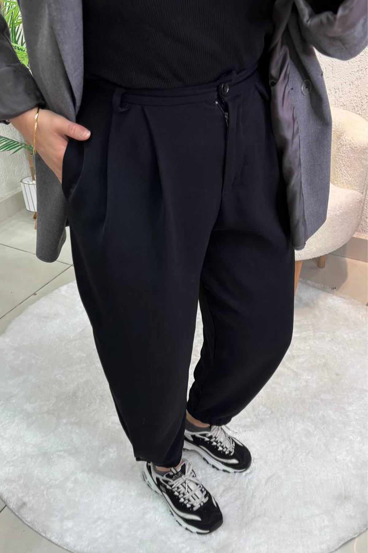 BAGGY PAÇASI DÜĞME DETAYLI PANTOLON