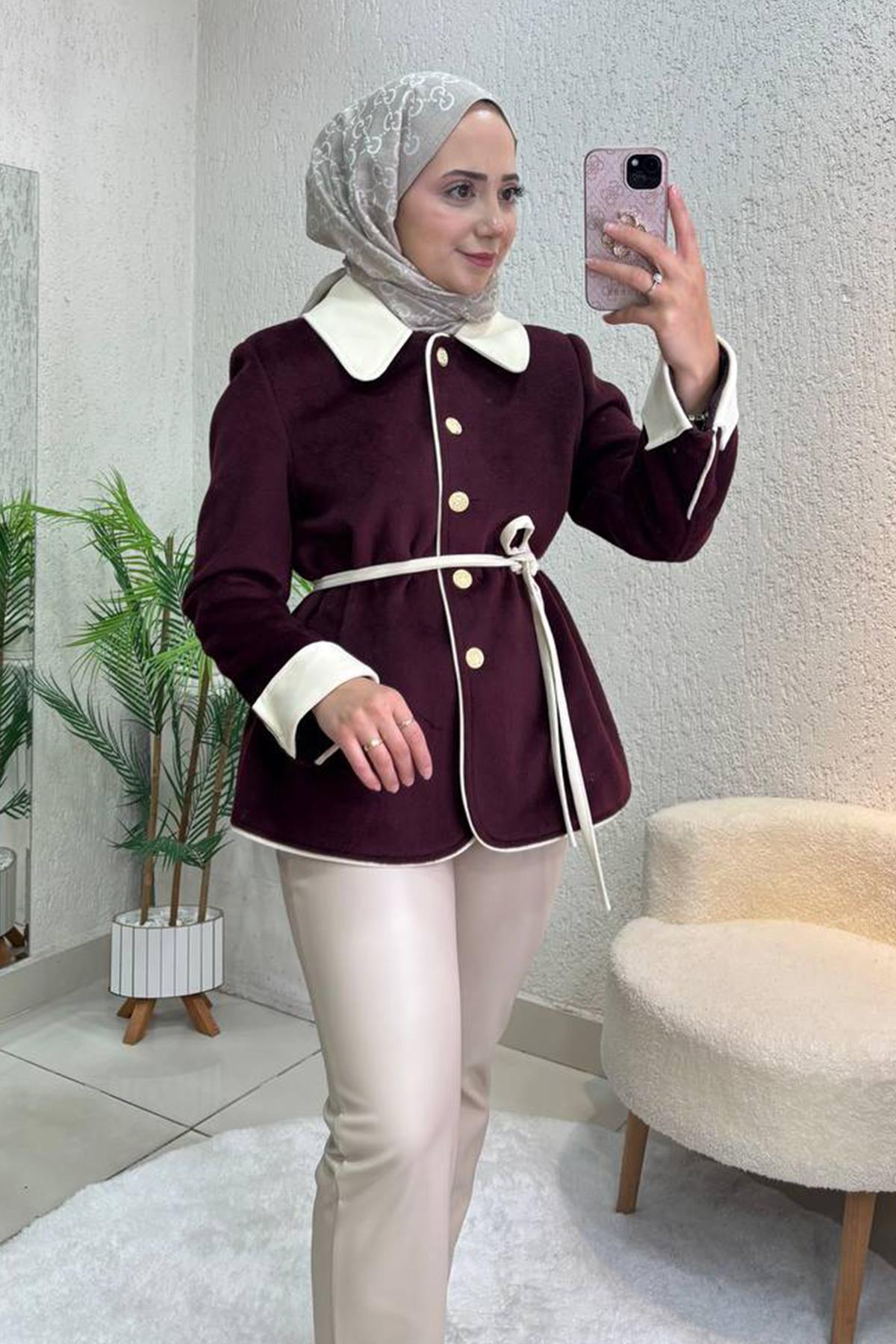 GARNİ BİYELİ KAŞE CEKET