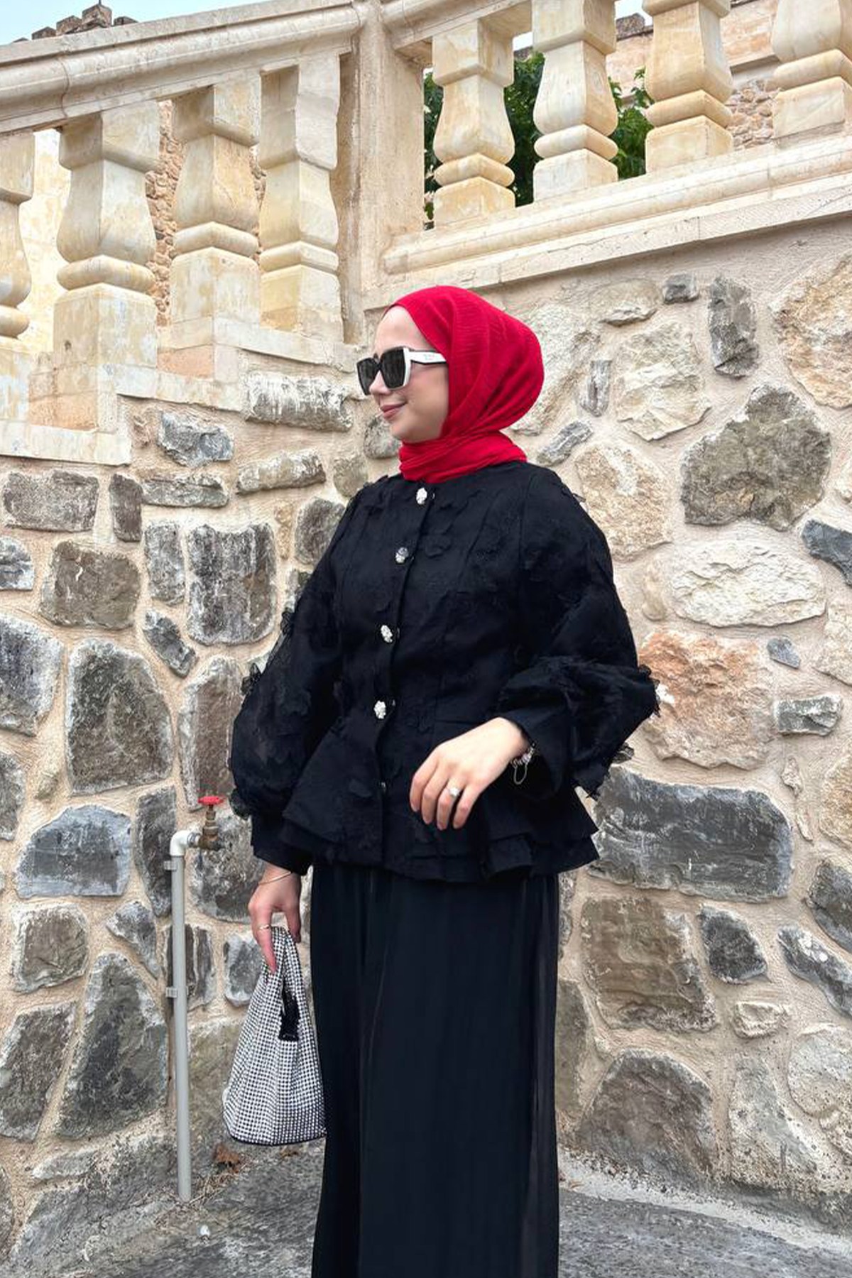 Güpürlü Kabartmalı Ceket 