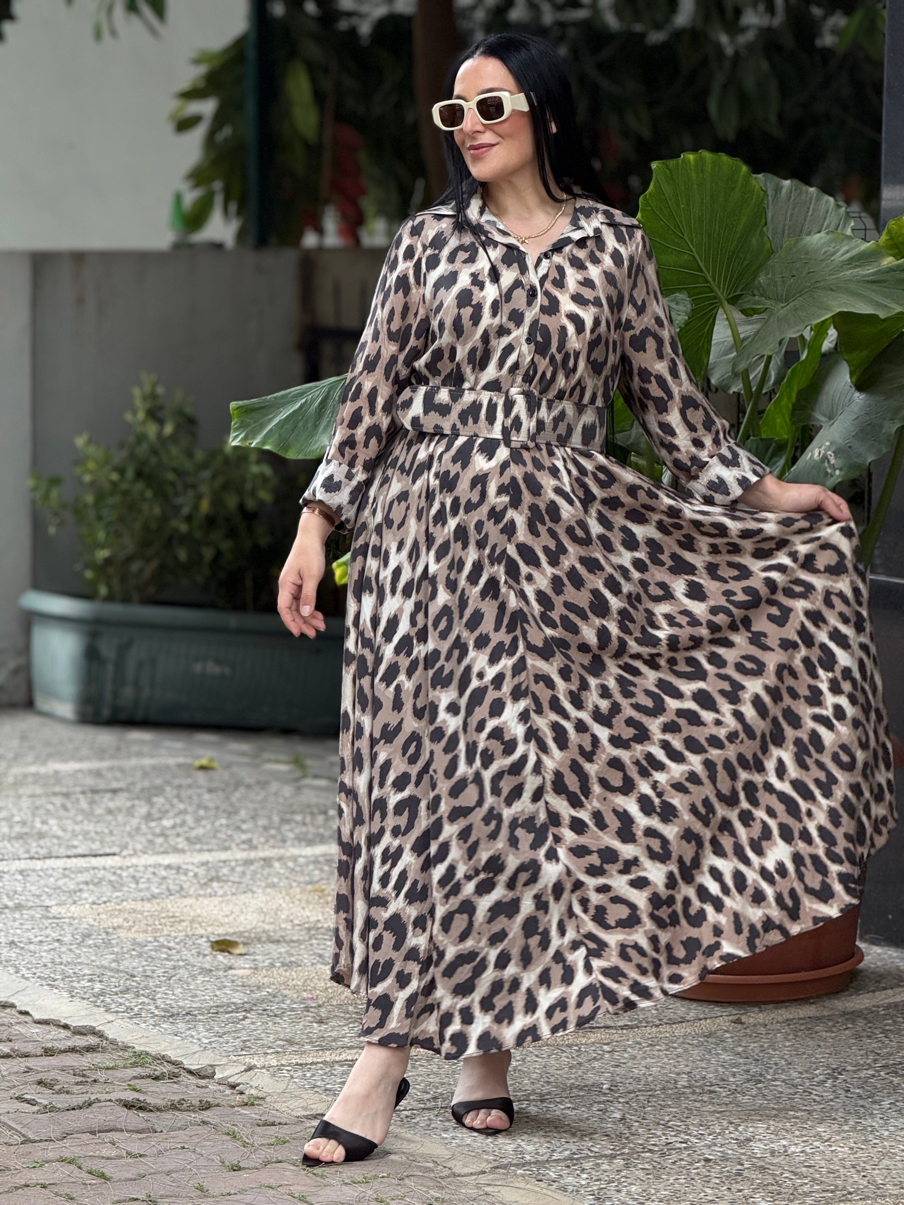     LUNA LEOPAR ELBİSE 