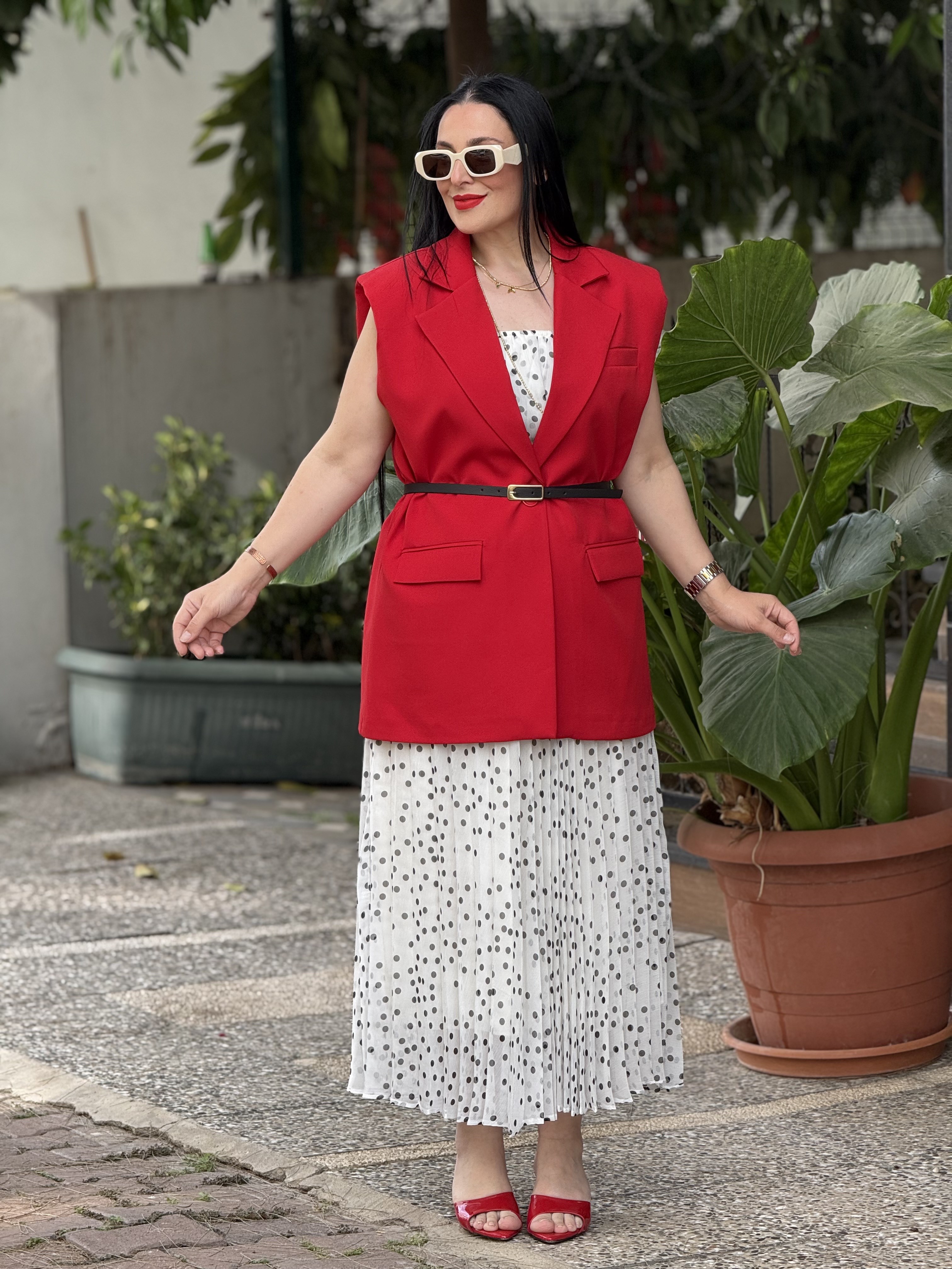    VELVET RED Blazer Yelek