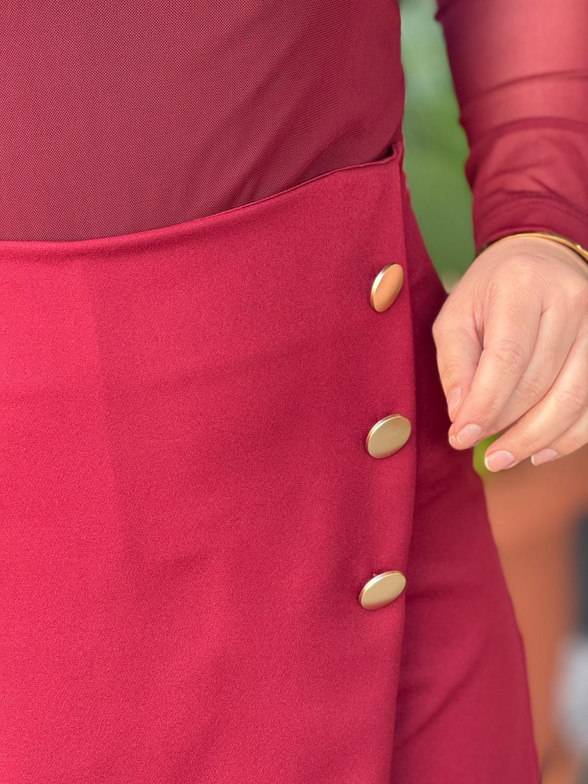 Arden Bordo Şort Etek