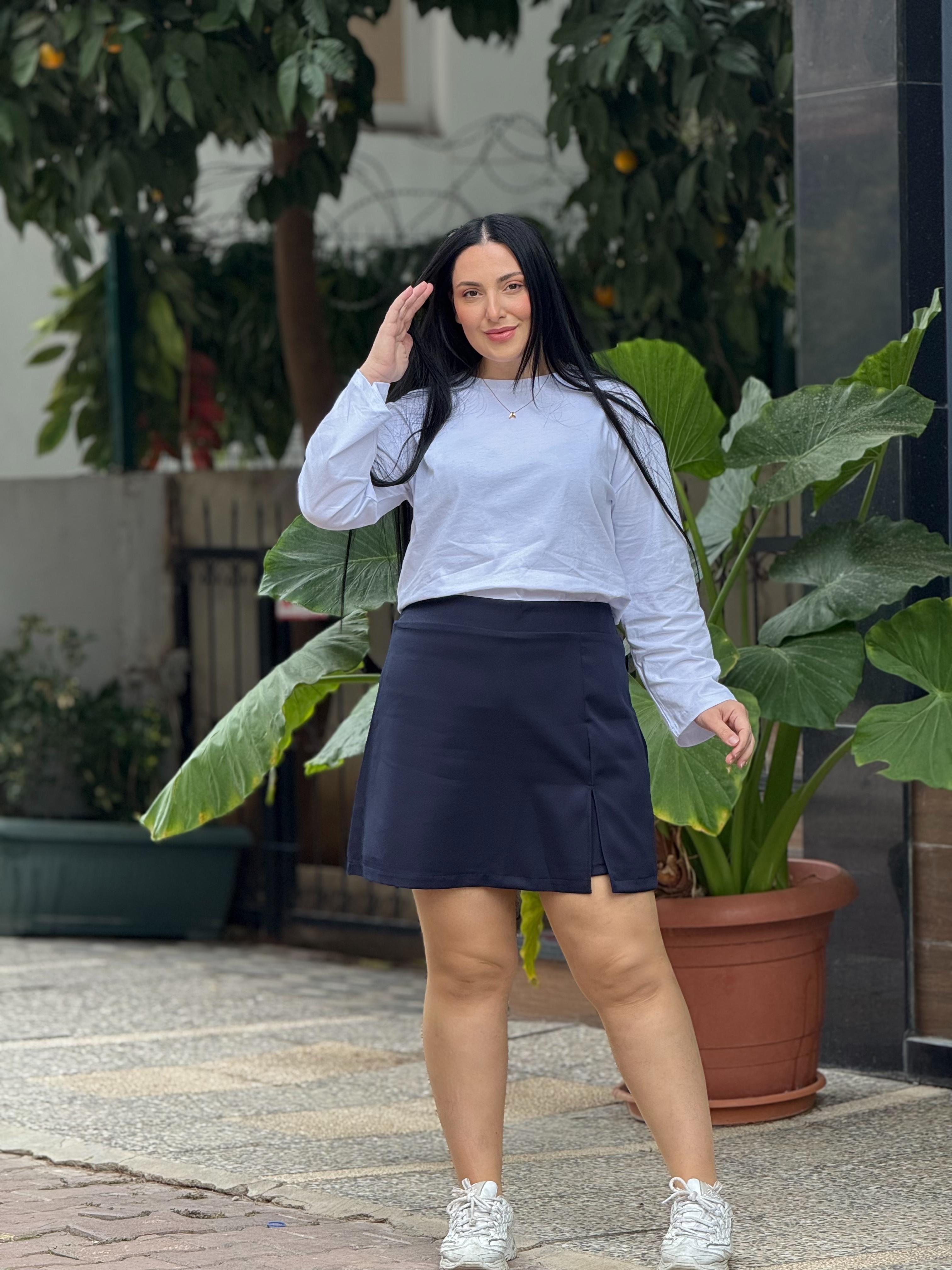 Crimson Lacivert Şort Etek