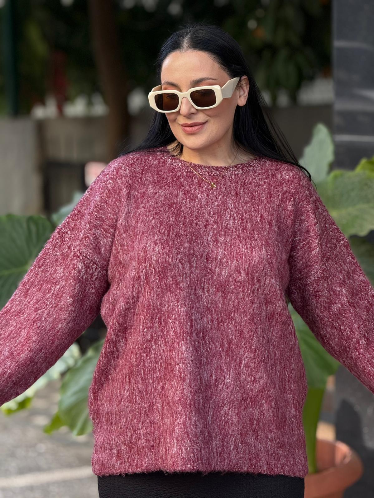 Maroon Bordo Oversize Kazak