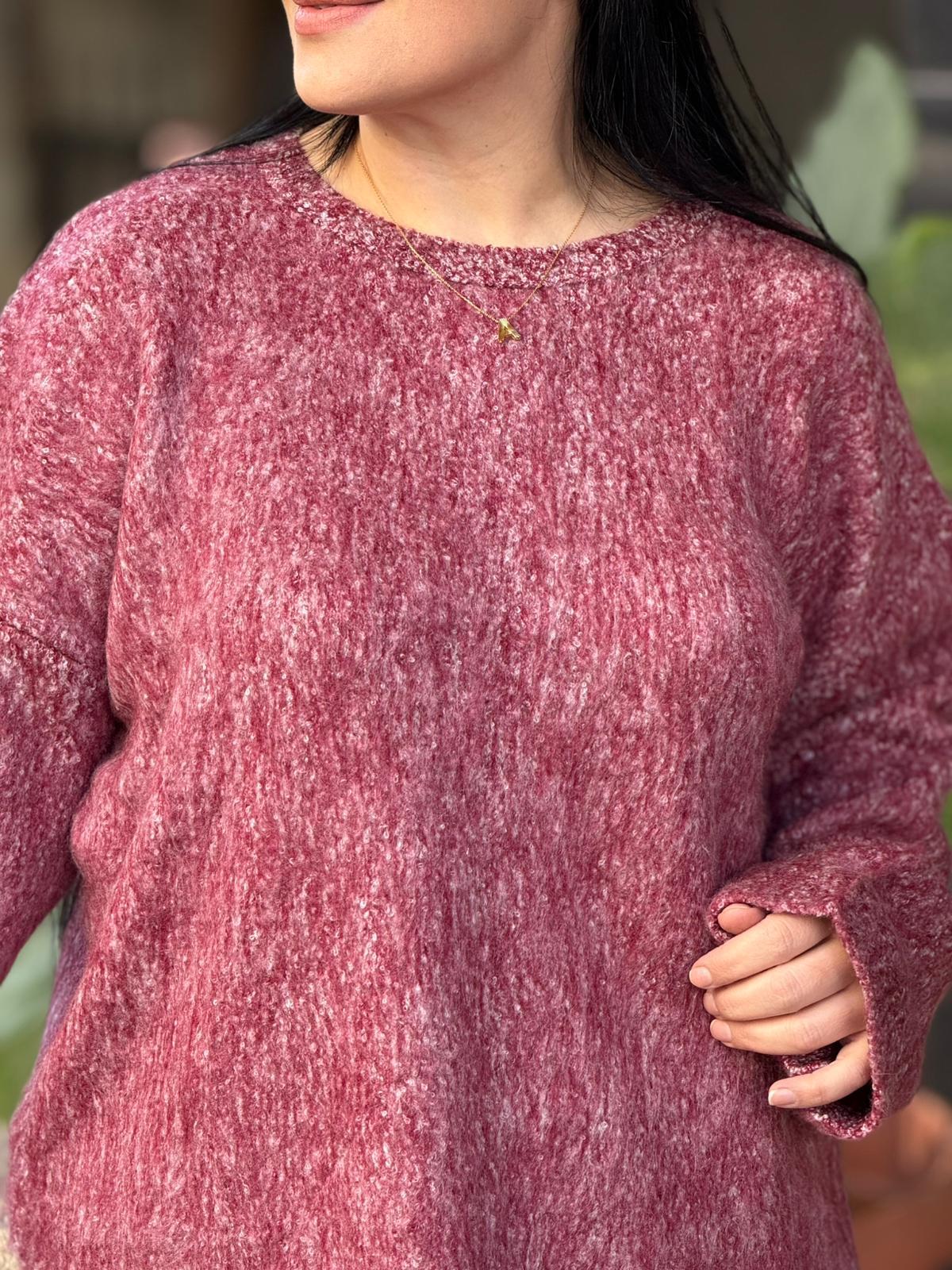 Maroon Bordo Oversize Kazak