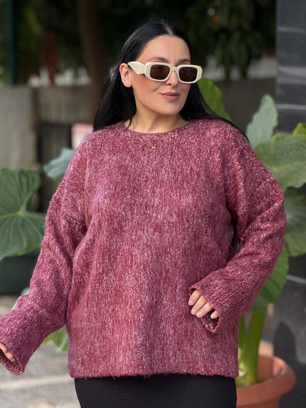 Maroon Bordo Oversize Kazak