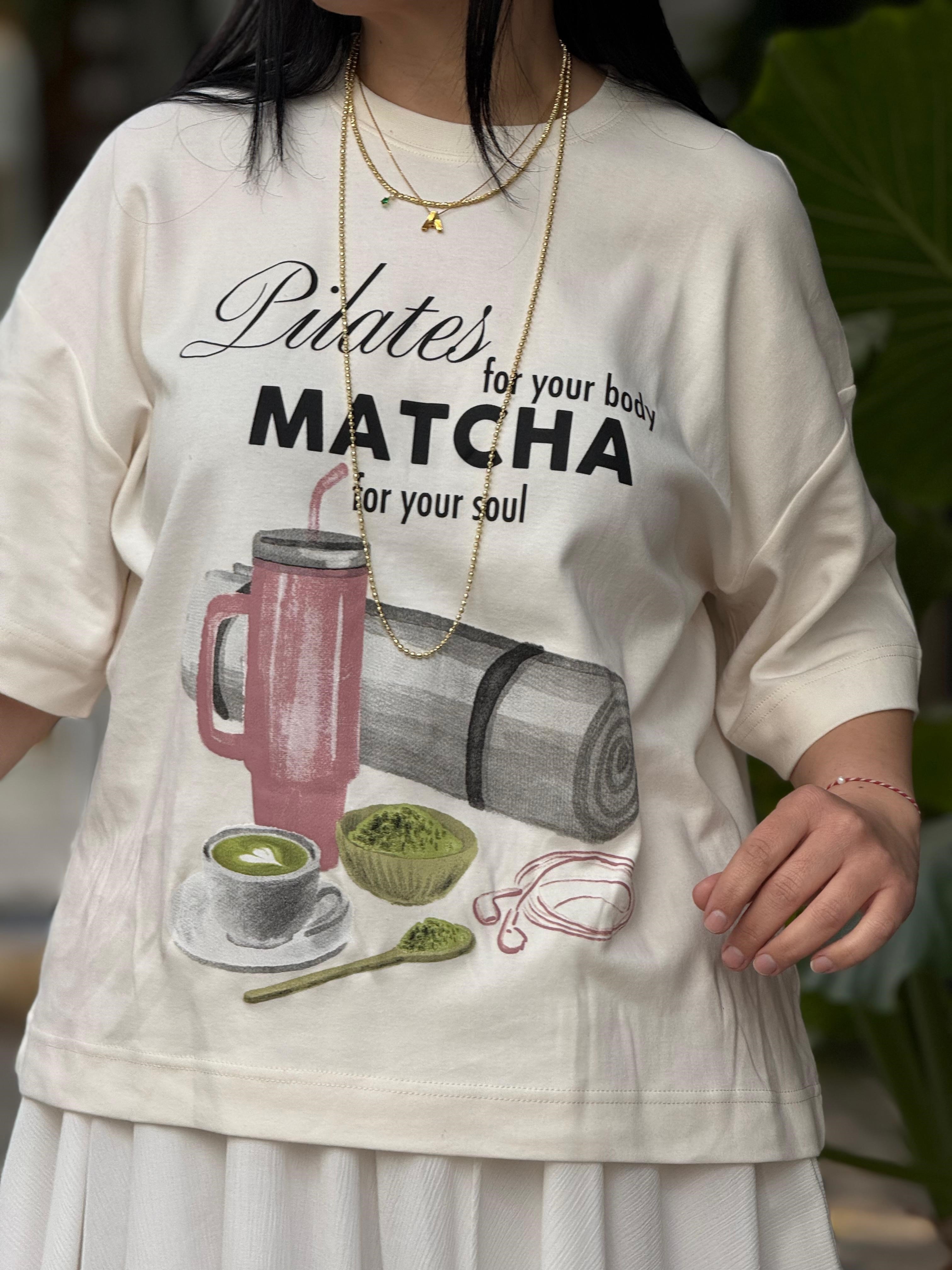 Matcha Oversize Krem Tişört