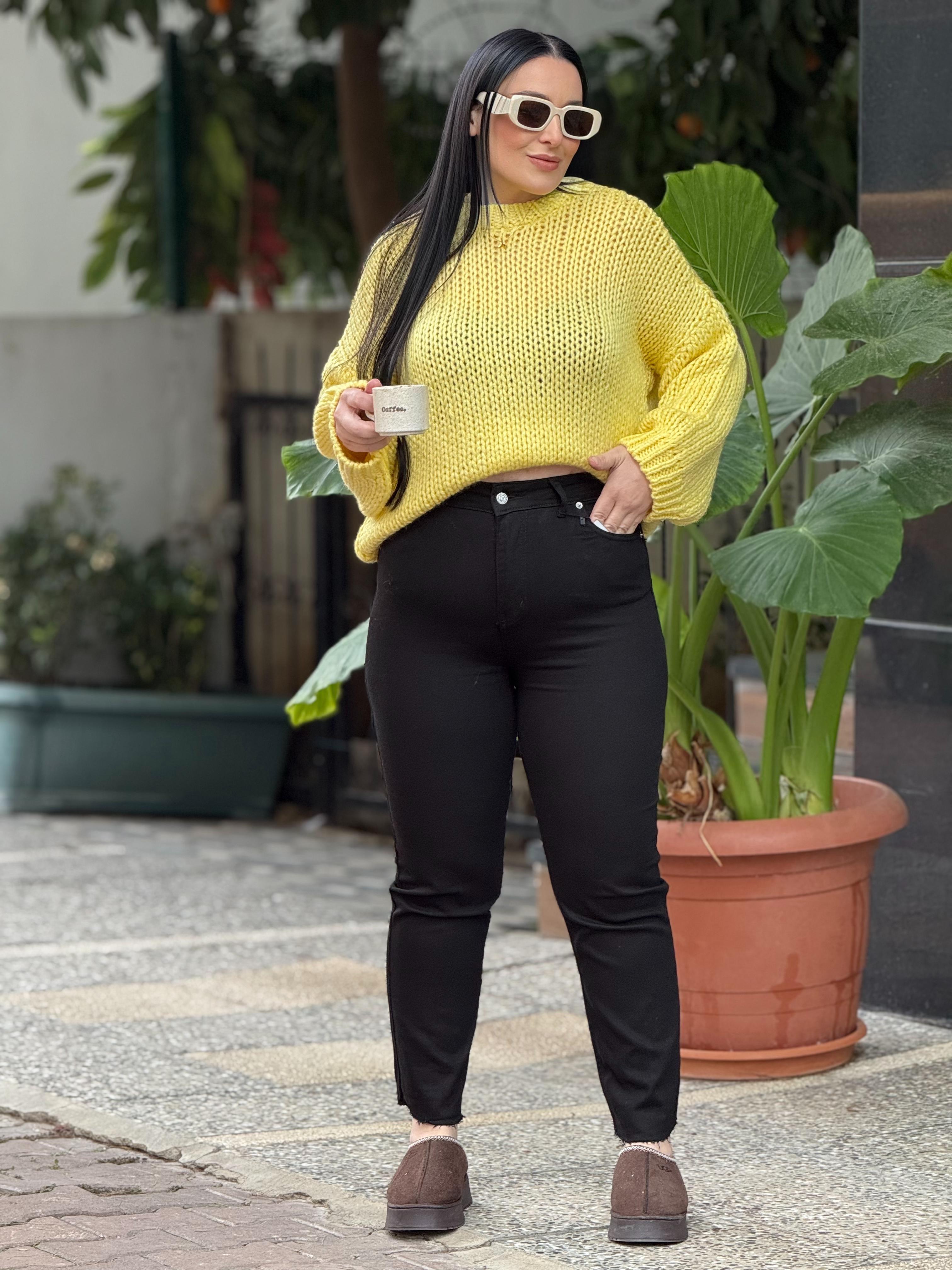 Mellow Sarı Triko Kazak