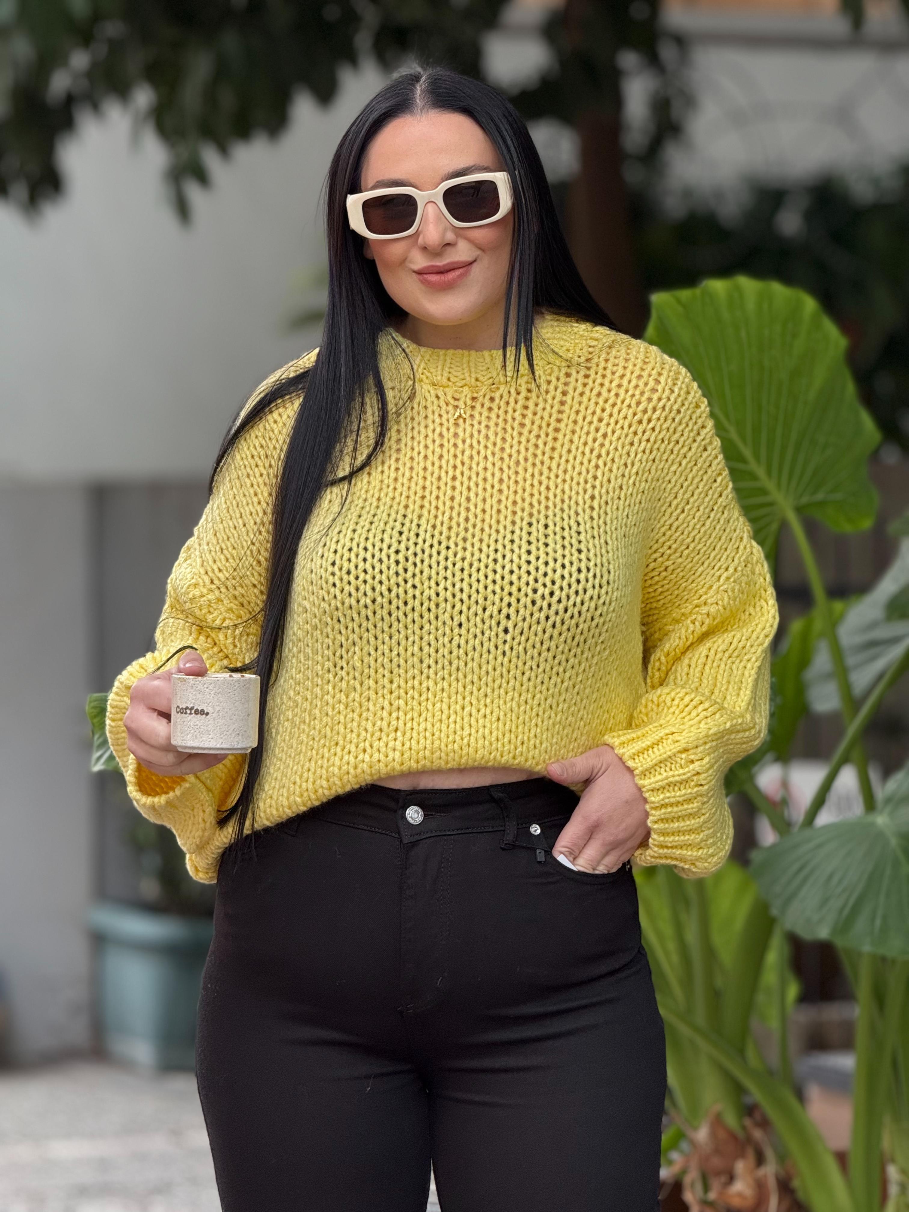 Mellow Sarı Triko Kazak