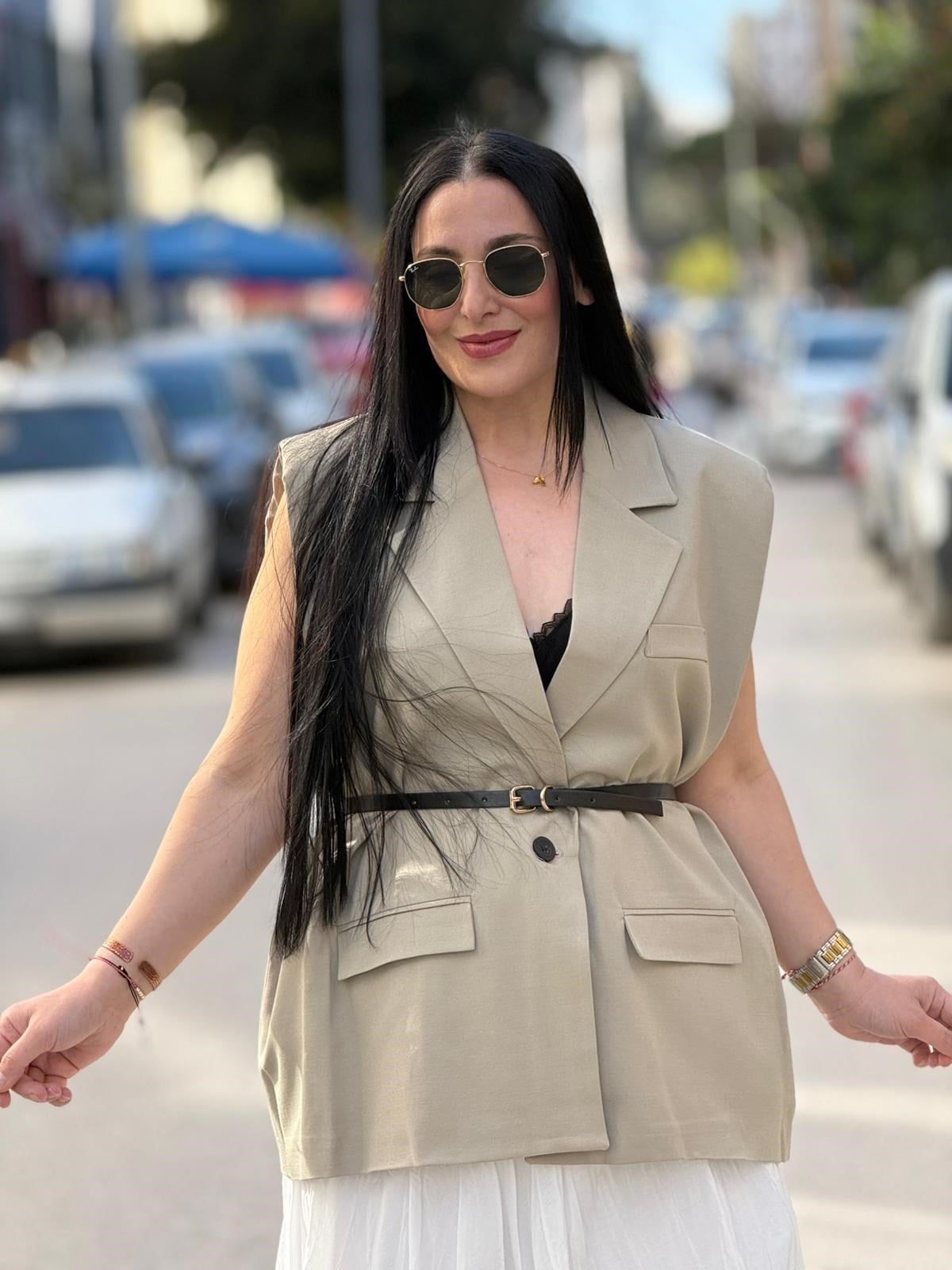Modern Luxe Çağla Yeşili Yelek