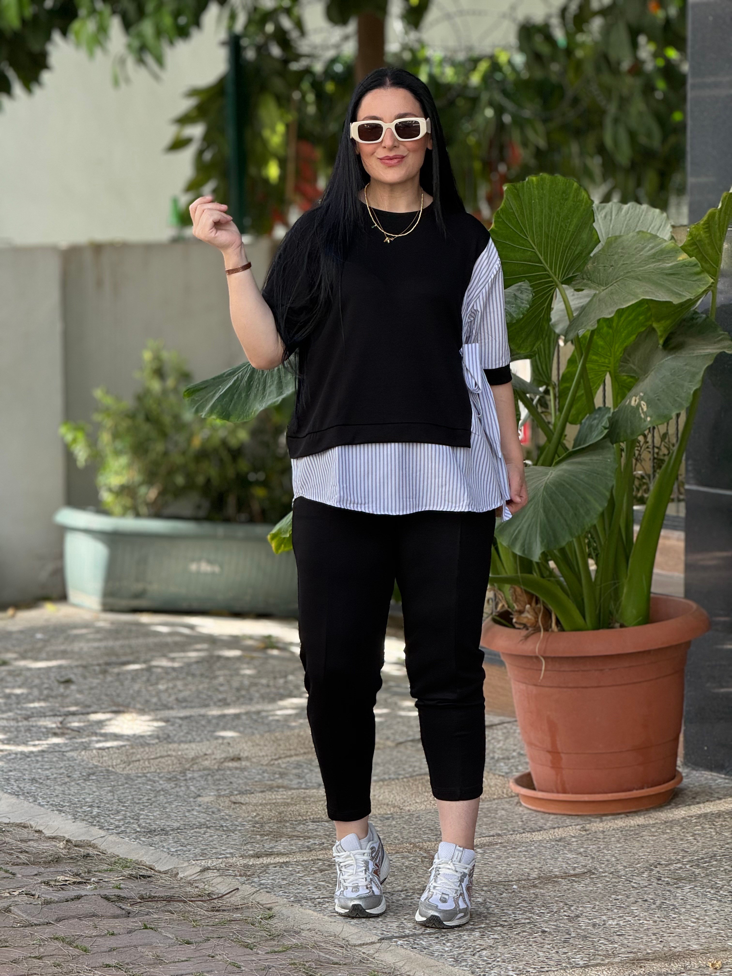 NOIR LINE Katman Bluz Takım Siyah 