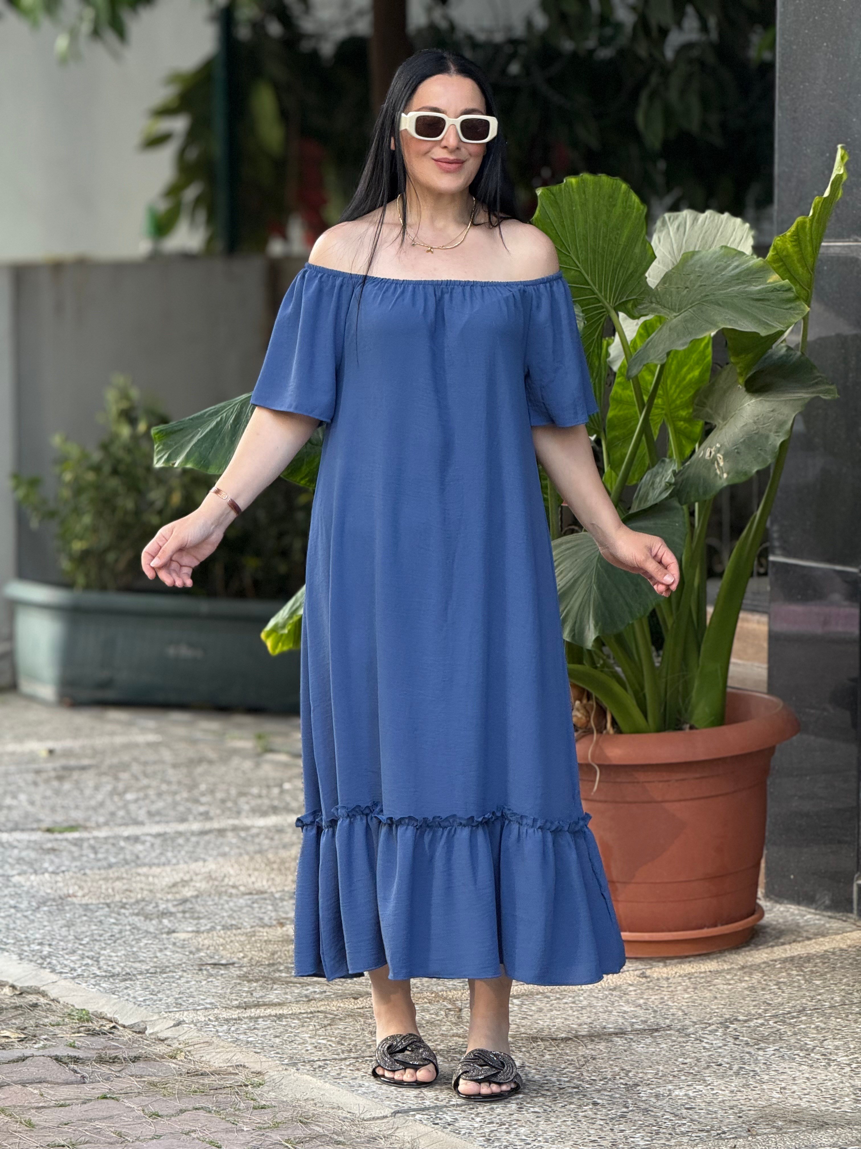 ROSALIA Elbise İndigo Mavi 